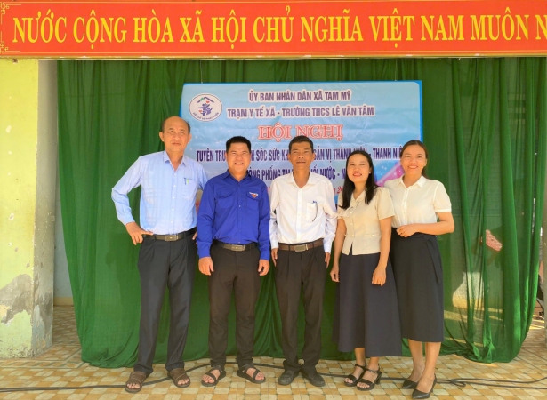 Trường THCS Lê Văn Tâm phối hợp với Trạm Y tế, Đoàn thanh niên xã Tam Mỹ tổ chức Hội nghị tuyên truyền chăm sóc sức khỏe sinh sản vị thành niên và phòng chống tai nạn đuối nước năm 2026.