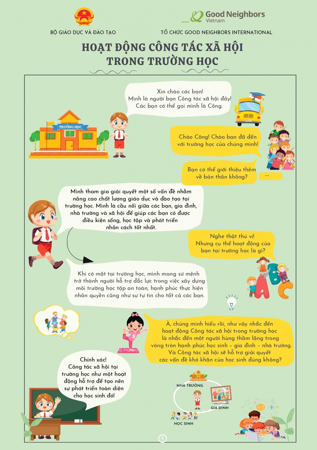 TUYÊN TRUYỀN HOẠT ĐỘNG CÔNG TÁC XÃ HỘI TRONG TRƯỜNG HỌC